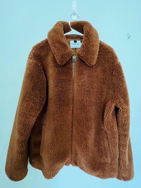 Topman Other - Topman Brown Teddy Zip Jacket, Large